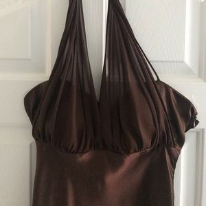 Long brown formal dress size 8